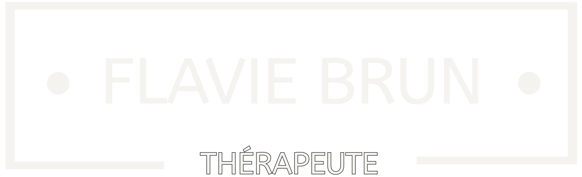 logo flavie brun thérapeute blanc